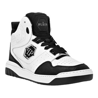 PhilippPlein/菲利普普兰男士运动休闲鞋混合皮革高帮独特新款