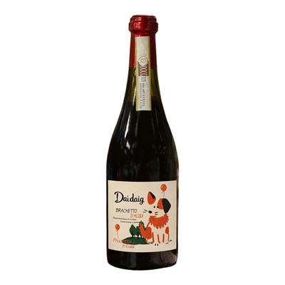 呆萌狗布拉凯多甜红起泡葡萄酒