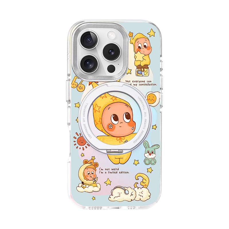 星星人适用苹果17promax手机壳新款外壳iphone16pro磁吸充电15pm带支架ip14女设计感小众13可爱in