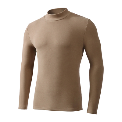 猫人加绒德半高领打底衫男士秋冬