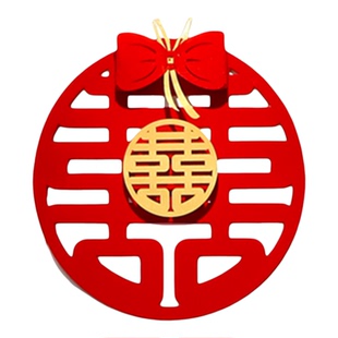 结婚房门装饰氛围布置套装男女方主卧室全套婚礼大红喜字门贴挂饰