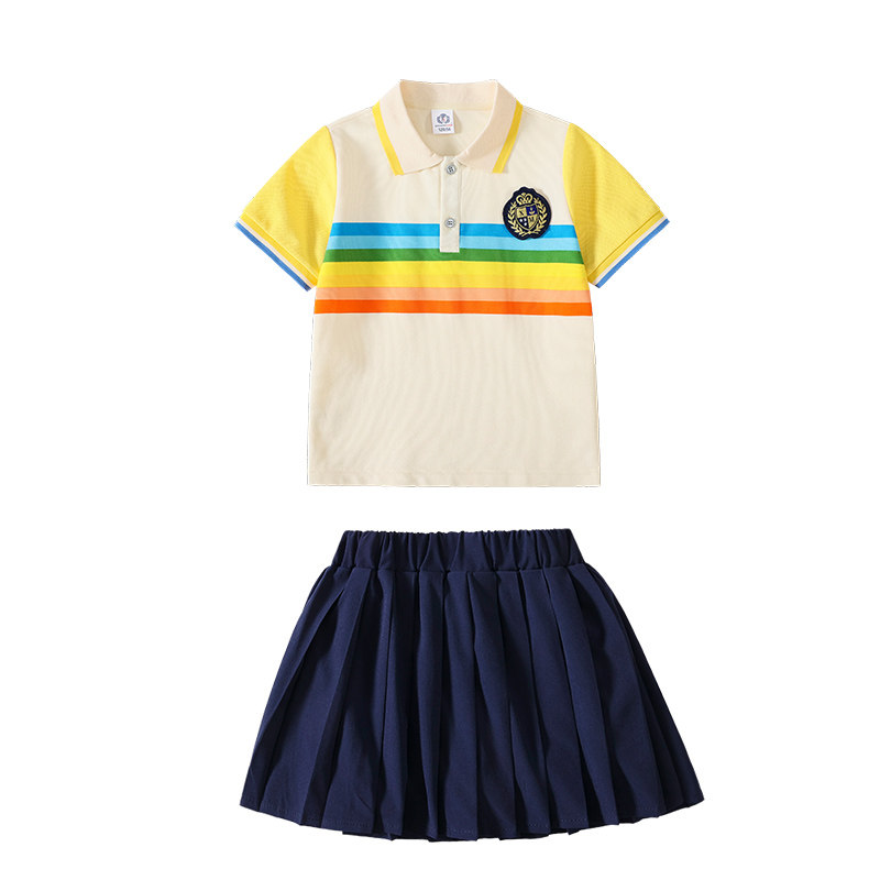 2026新款幼儿园园服夏装短袖夏季校服班服表演服儿童英伦风套装