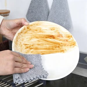 痕家务懒人方巾毛竹拖把吸水家用碗墩布擦通用抹布桌布餐具用耐用