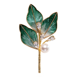 南珠宫丝绒花淡水珍珠胸针日常百搭生日礼物送妈妈H099D-J