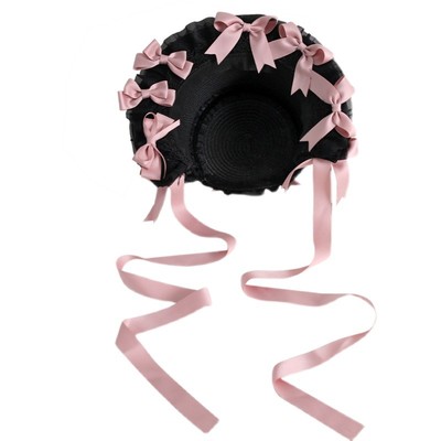 BNT蕾丝波奈特帽子暗黑色