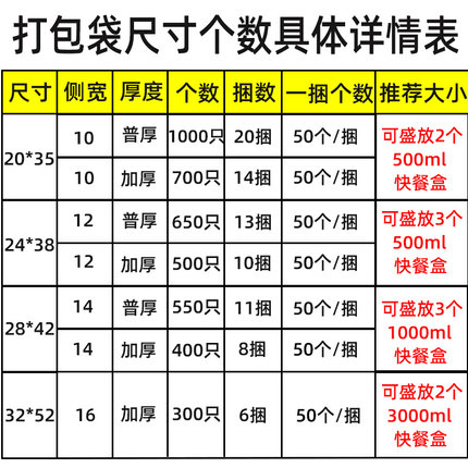 外卖餐饮打包袋一次性方便塑料袋卡通食品包装袋店名订定制定做