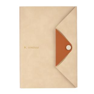 卡杰2026年日程本简约ins风创意搭扣每周计划本工作笔记本子高颜值日历手帐记事本软皮日记本成人手账可定制