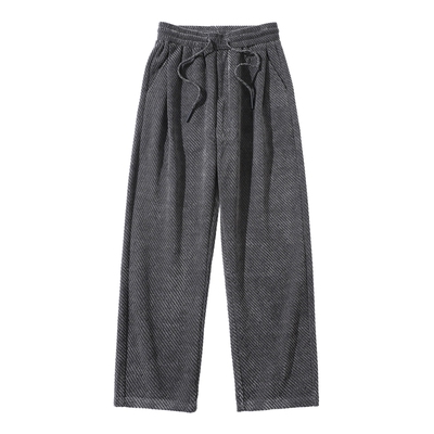 雪尼尔面料长裤休闲裤直筒复古