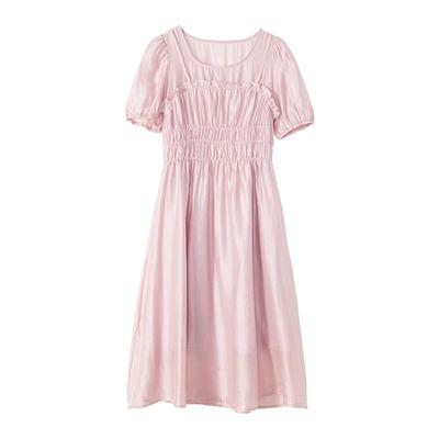 ENJOYME纯色夏季连衣裙女收腰