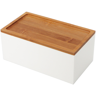 日系简约免打孔壁挂纸巾盒浴室家用抽纸盒竹木卷纸置物架餐巾纸盒