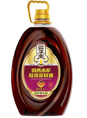 菜子王川西小榨黄菜籽油5L