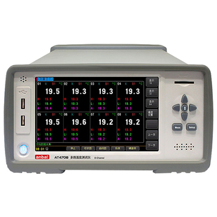 安柏多路温度测试仪AT4708/4716/4724温度巡检仪曲线数据采集显示