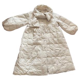 2025巨好看的羽绒服女款冬季长款过膝带围巾高端大气上档次白鸭绒