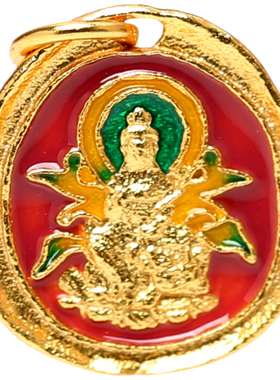 银镀金烧蓝12生肖八大守护神吊坠