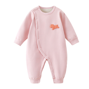 婴儿德绒连体衣春秋冬装宝宝保暖内衣打底睡衣新生儿衣服哈衣爬服