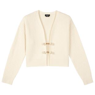 【3期免息】【新年礼物】kate spadeks 罗纹针织开衫外套设计感