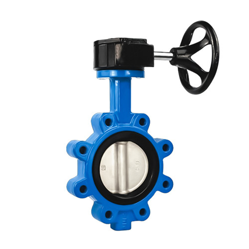 涡轮型凸耳蝶阀LT手动阀D371X-16Q/P分边固定带螺纹孔安装阀简易