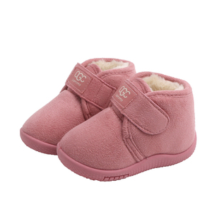儿童棉鞋男童女童冬季加绒加厚室内家居鞋1-3岁2宝宝学步幼儿短靴
