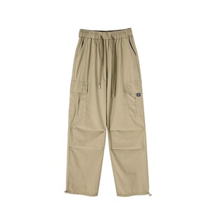 冲锋阔腿工装裤女夏季薄款美式防晒春秋户外登山运动裤子大码