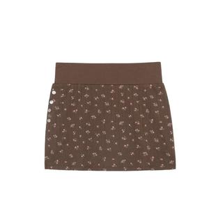 LLANO碎花针织背心短裙套装半身裙复古俏皮少女法式棉质上衣女夏