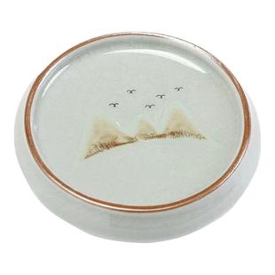 茶杯陶瓷盖置实心复古汝窑防烫圆形隔热中式功夫茶道茶具杯垫配件
