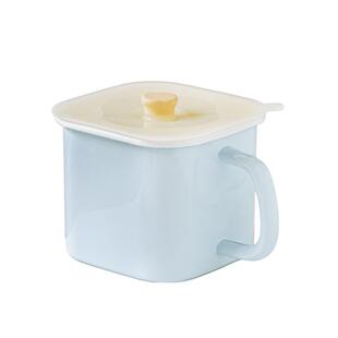 树可马卡龙搪瓷方杯家用大容量水杯泡面碗水果保鲜带盖密封猪油罐