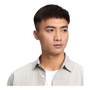 瑞贝卡假发片男士碎短直发头顶补发块美式细碎刘海MONO网底补发片