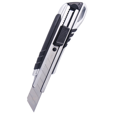 得力2057美工刀重型全钢加厚刀架锌合金耐用多功能学生壁纸刀裁纸刀快递开箱刀子办公工业大号介刀金属美工刀