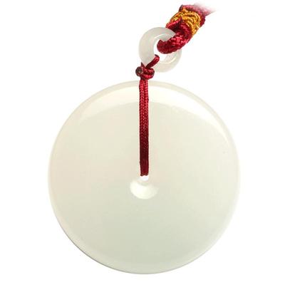 七彩云南和田玉白玉玉吊坠软玉