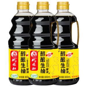 LS巧媳妇美味生抽调味凉拌炒菜酿造酱油红烧家用调馅800ml*3