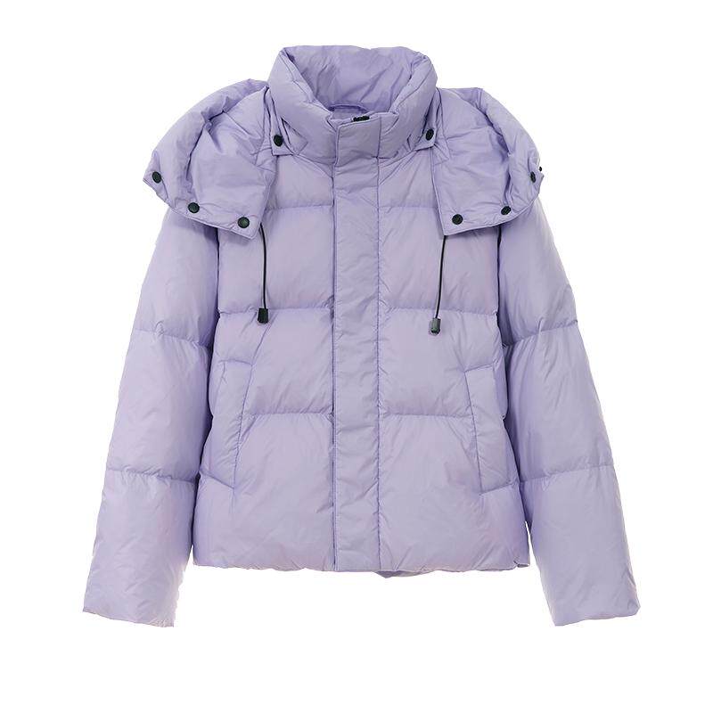 SOMSOM/索玛鸭绒羽绒服女冬季个性短款加厚保暖连帽设计感外套女