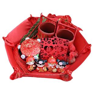 结婚婚房安置安床套餐子孙桶早生贵子公仔安床盒新款婚庆摆设用品