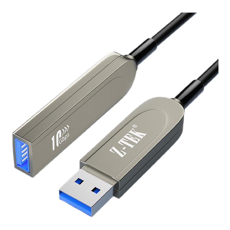 Z-TEK力特光纤usb3.1延长线公对母数据线3.0高速连接微软kinect体感器电脑视频会议相机键盘鼠标接口转接加长