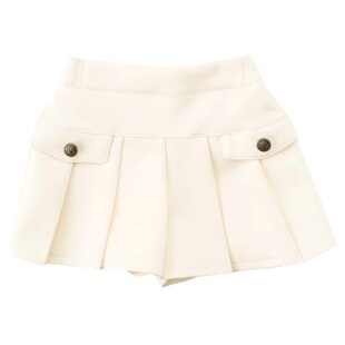 日本 apreslescours 2025夏女童学院风冰凉感防走光百褶裙裤短裤