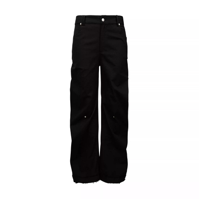 暗黑解构黑色阔腿休闲男女同款