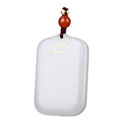 七彩云南和田玉无事牌大师联名错