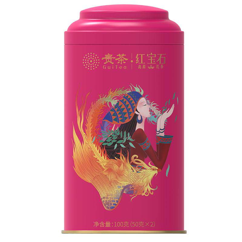 贵州红茶红宝石一级苗罐100g茶叶