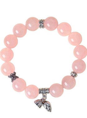 赵露思明星同款大颗粒粉水晶手链