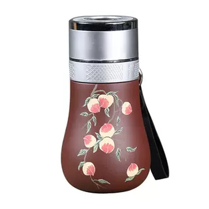 紫砂泡茶杯纯宜兴紫砂茶杯便携式