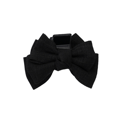 黑色蝴蝶结公主头小抓夹头饰迷你