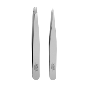 GOSOL眉镊高精密眉毛夹镊子神器修眉拔胡子工具镊子眉夹斜口正品