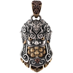 唐玄甲丨琢匠原创国风复古甲胄挂坠男士s925银项链吊坠汽车小挂件