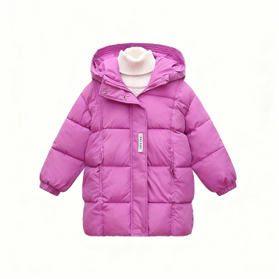 女童羽绒棉服女孩中长款棉袄外套
