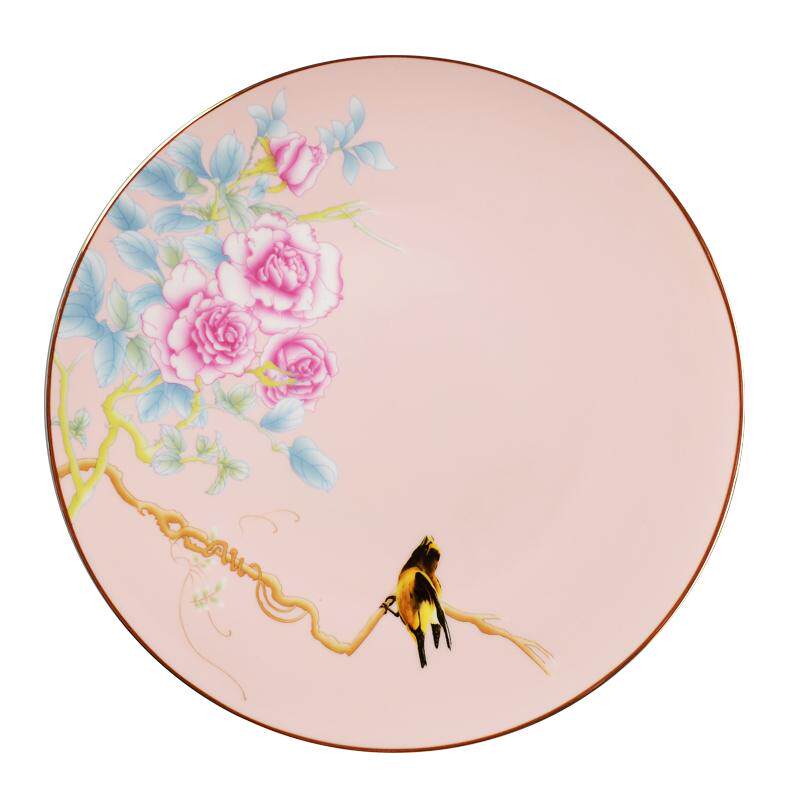 华光国瓷 骨瓷餐具单品 健康釉中彩家用中式骨瓷 碗盘碟 富贵牡丹