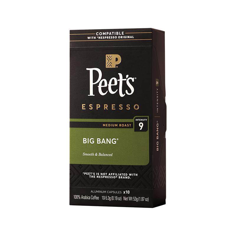 【新风味】Peets皮爷进口创世巨星适配nespresso胶囊咖啡53g*5盒