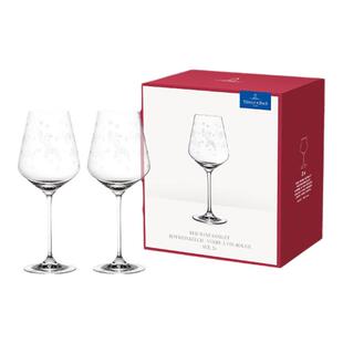 【圣诞礼物】villeroyboch德国唯宝圣诞逸趣红葡萄酒杯对杯礼盒装