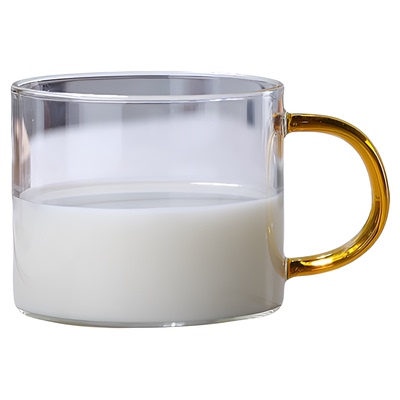 高硼硅带把简约办公室玻璃杯