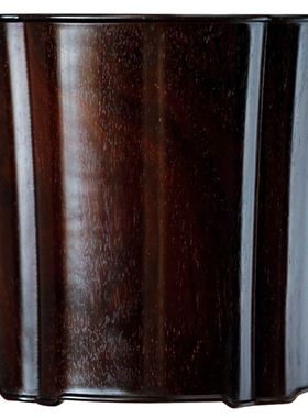 康御红印度小叶紫檀木笔筒