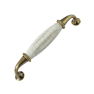 黑白拉手把手橱柜柜门抽屉欧式陶瓷柜子厨房手柄实木衣柜白色配件