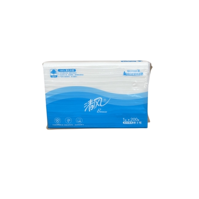 清风擦手纸无荧光剂吸水单层三折